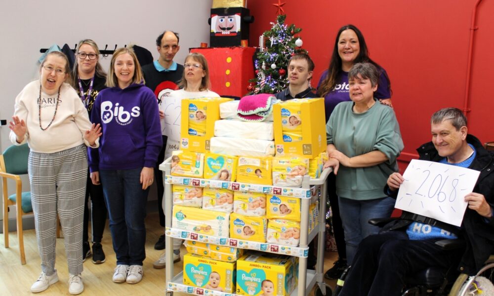 Focussed Friends presenting nappy donation