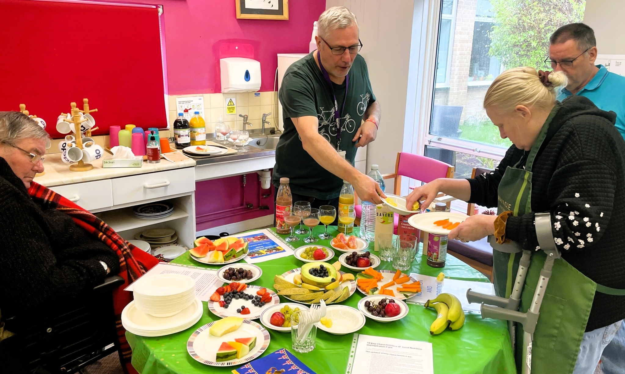 Enjoying a selection of fruit