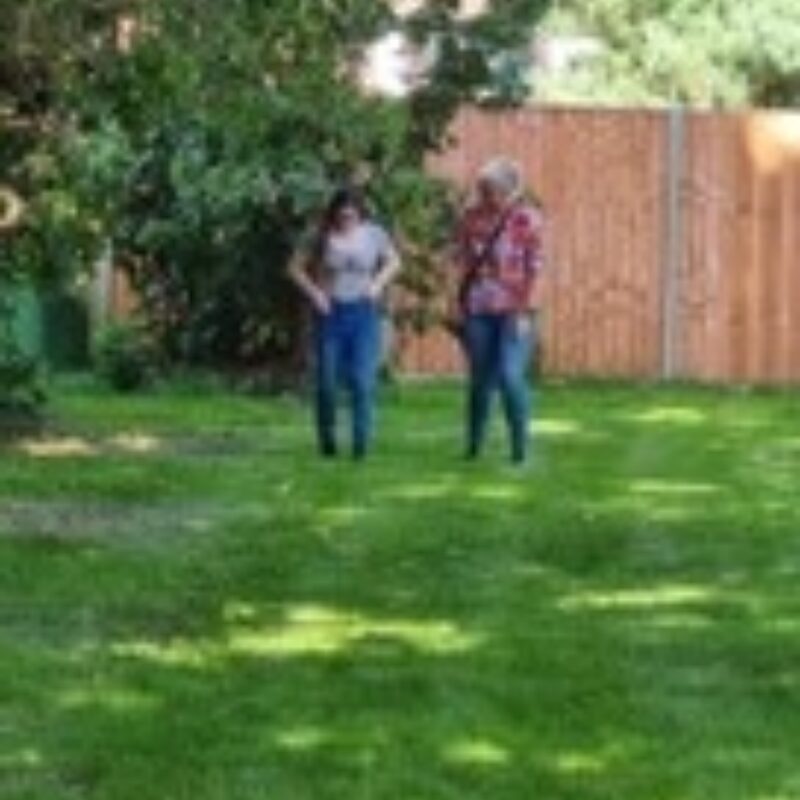 Enjoying the garden