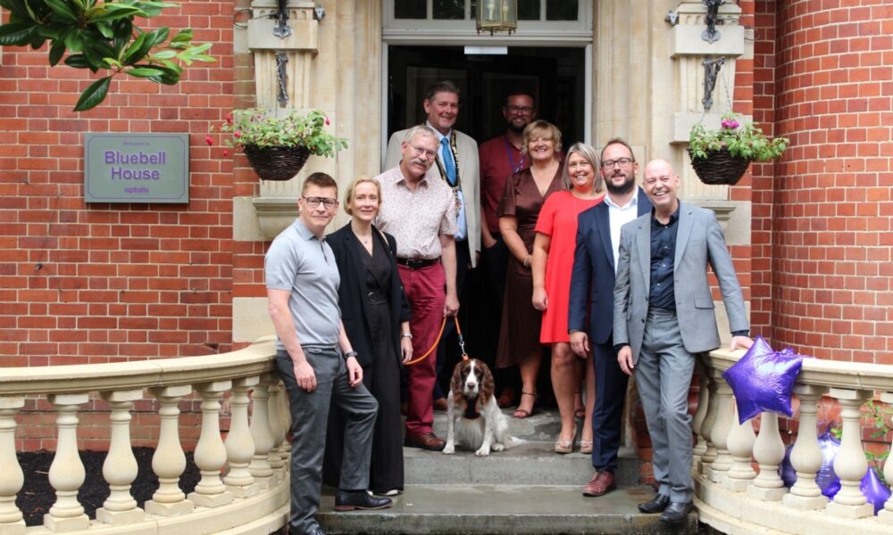 Group standing outside Bluebell House 1