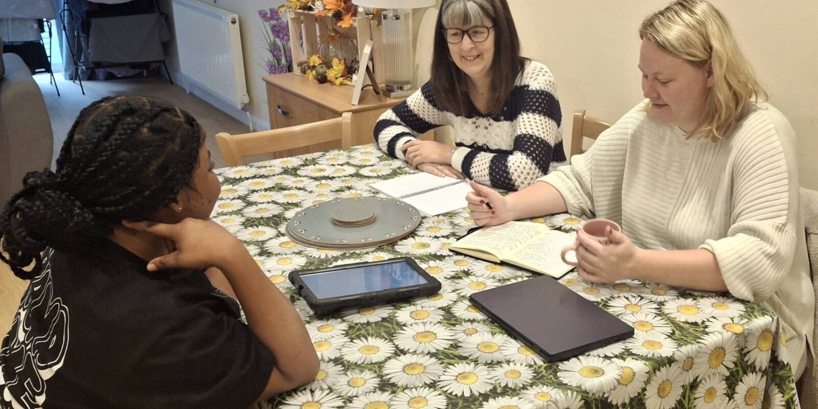 Team meeting and chatting colleagues