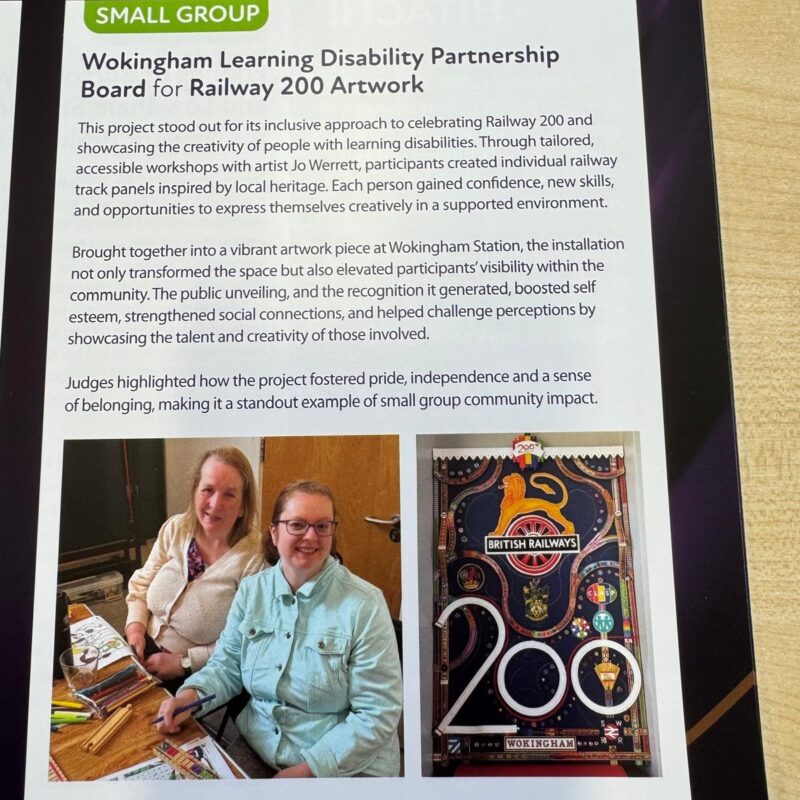 Artwork nomination in booklet