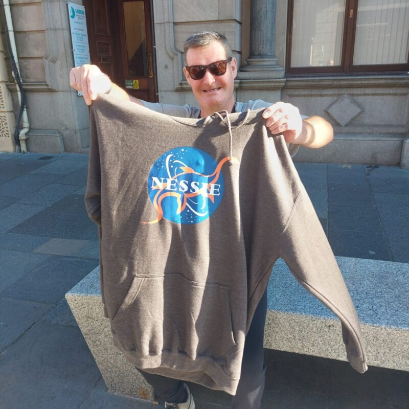 Clive with souvenir jumper
